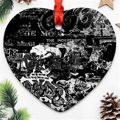 Graffiti Heart Ornament (two Sides) by ValentinaDesign