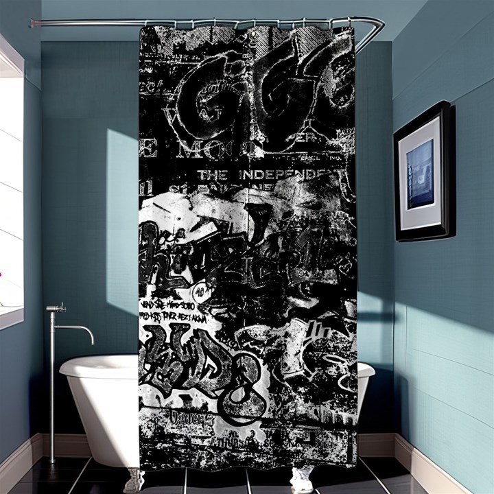 Graffiti Shower Curtain 36  x 72  (Stall) 