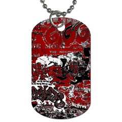 Graffiti Dog Tag (one Side) by ValentinaDesign