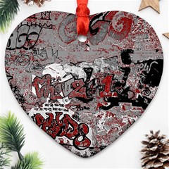 Graffiti Heart Ornament (two Sides) by ValentinaDesign