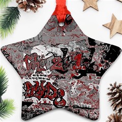 Graffiti Star Ornament (two Sides) by ValentinaDesign