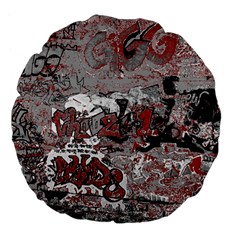 Graffiti Large 18  Premium Flano Round Cushions by ValentinaDesign