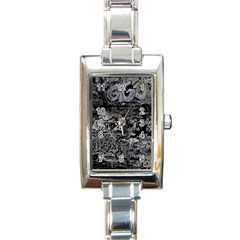 Graffiti Rectangle Italian Charm Watch