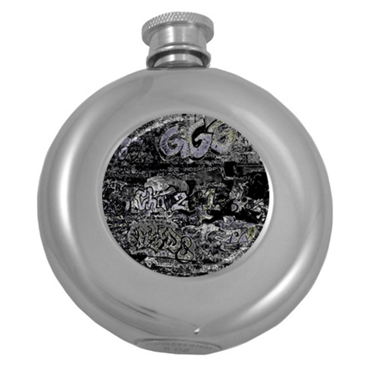 Graffiti Round Hip Flask (5 oz)