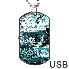 Graffiti Dog Tag Usb Flash (two Sides) by ValentinaDesign