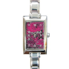 Graffiti Rectangle Italian Charm Watch by ValentinaDesign