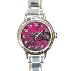 Graffiti Round Italian Charm Watch by ValentinaDesign