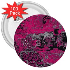 Graffiti 3  Buttons (100 Pack) 