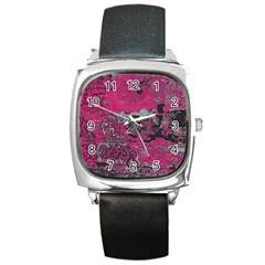 Graffiti Square Metal Watch by ValentinaDesign