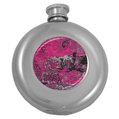 Graffiti Round Hip Flask (5 Oz) by ValentinaDesign