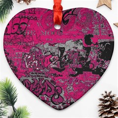 Graffiti Heart Ornament (two Sides) by ValentinaDesign