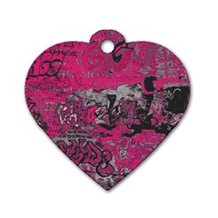 Graffiti Dog Tag Heart (one Side) by ValentinaDesign