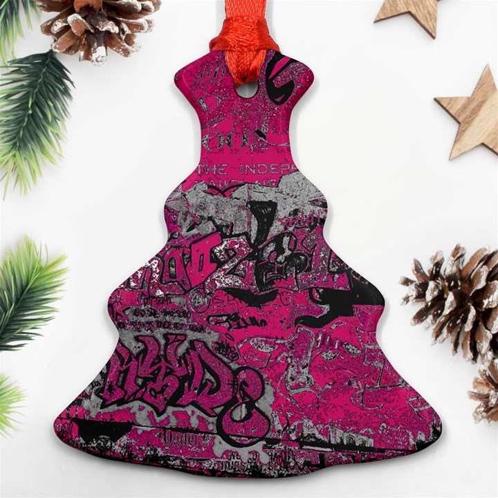 Graffiti Christmas Tree Ornament (Two Sides)