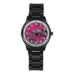 Graffiti Stainless Steel Round Watch by ValentinaDesign