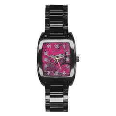 Graffiti Stainless Steel Barrel Watch by ValentinaDesign