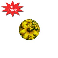 Beautiful Yellow-green Meadow Of Daffodil Flowers 1  Mini Magnet (10 Pack)  by jayaprime