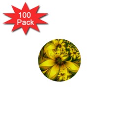 Beautiful Yellow-green Meadow Of Daffodil Flowers 1  Mini Buttons (100 Pack)  by jayaprime