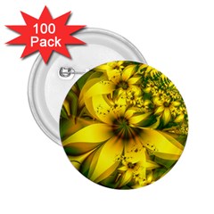 Beautiful Yellow-green Meadow Of Daffodil Flowers 2 25  Buttons (100 Pack)  by jayaprime