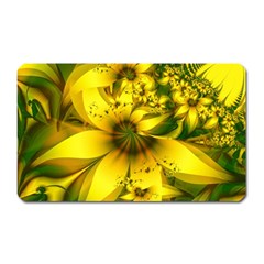 Beautiful Yellow-green Meadow Of Daffodil Flowers Magnet (rectangular) by jayaprime