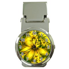 Beautiful Yellow-green Meadow Of Daffodil Flowers Money Clip Watches by jayaprime