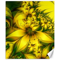 Beautiful Yellow-green Meadow Of Daffodil Flowers Canvas 8  X 10  by jayaprime