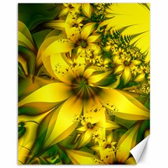 Beautiful Yellow-green Meadow Of Daffodil Flowers Canvas 16  X 20   by jayaprime