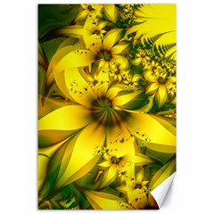 Beautiful Yellow-green Meadow Of Daffodil Flowers Canvas 24  X 36  by jayaprime