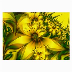 Beautiful Yellow-green Meadow Of Daffodil Flowers Large Glasses Cloth by jayaprime