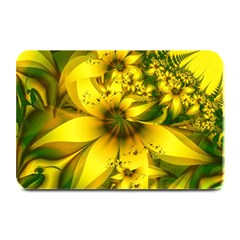 Beautiful Yellow-green Meadow Of Daffodil Flowers Plate Mats by jayaprime