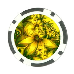 Beautiful Yellow-green Meadow Of Daffodil Flowers Poker Chip Card Guard by jayaprime