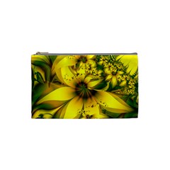 Beautiful Yellow-green Meadow Of Daffodil Flowers Cosmetic Bag (small)  by jayaprime