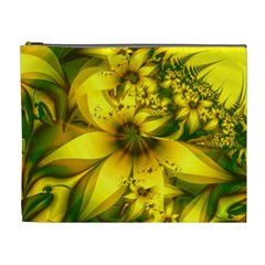 Beautiful Yellow-green Meadow Of Daffodil Flowers Cosmetic Bag (xl) by jayaprime