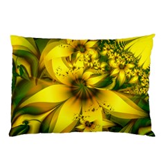 Beautiful Yellow-green Meadow Of Daffodil Flowers Pillow Case (two Sides) by jayaprime