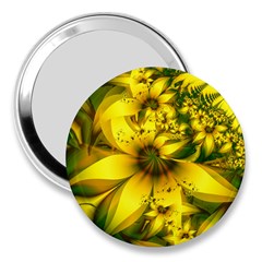 Beautiful Yellow-green Meadow Of Daffodil Flowers 3  Handbag Mirrors by jayaprime