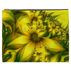 Beautiful Yellow-green Meadow Of Daffodil Flowers Cosmetic Bag (xxxl)  by jayaprime