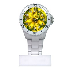 Beautiful Yellow-green Meadow Of Daffodil Flowers Plastic Nurses Watch by jayaprime