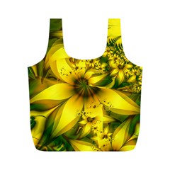 Beautiful Yellow-green Meadow Of Daffodil Flowers Full Print Recycle Bags (m)  by jayaprime