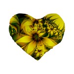 Beautiful Yellow-Green Meadow of Daffodil Flowers Standard 16  Premium Flano Heart Shape Cushions Front