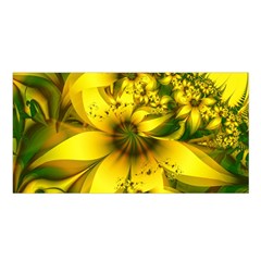 Beautiful Yellow-green Meadow Of Daffodil Flowers Satin Shawl by jayaprime