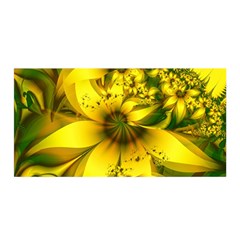 Beautiful Yellow-green Meadow Of Daffodil Flowers Satin Wrap by jayaprime