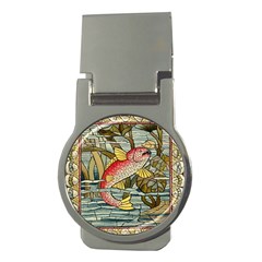 Fish Underwater Cubism Mosaic Money Clips (round)  by Celenk