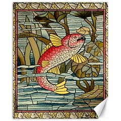 Fish Underwater Cubism Mosaic Canvas 16  X 20   by Celenk