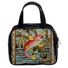 Fish Underwater Cubism Mosaic Classic Handbags (2 Sides) by Celenk