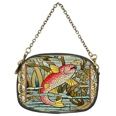 Fish Underwater Cubism Mosaic Chain Purses (one Side)  by Celenk