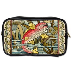 Fish Underwater Cubism Mosaic Toiletries Bags by Celenk