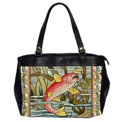 Fish Underwater Cubism Mosaic Office Handbags (2 Sides)  by Celenk