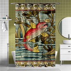 Fish Underwater Cubism Mosaic Shower Curtain 48  X 72  (small)  by Celenk