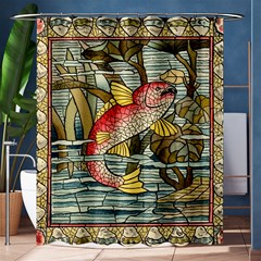 Fish Underwater Cubism Mosaic Shower Curtain 60  X 72  (medium)  by Celenk