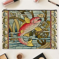 Fish Underwater Cubism Mosaic Cosmetic Bag (xxxl)  by Celenk