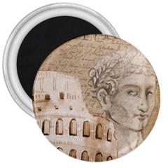 Colosseum Rome Caesar Background 3  Magnets by Celenk